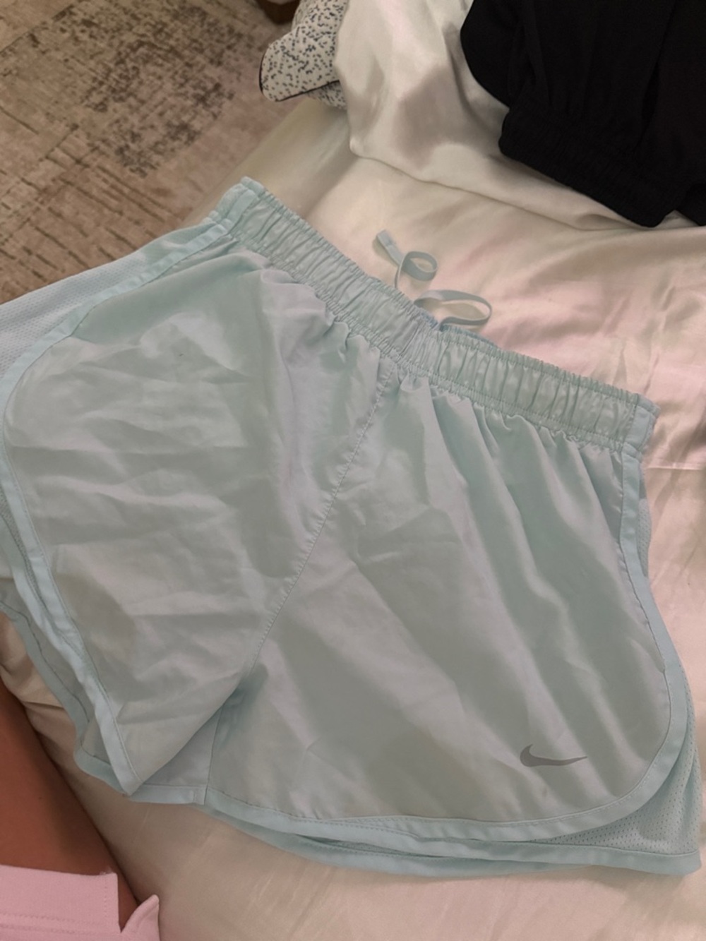 Nike Women's Pale Blue Athletic Running Shorts
